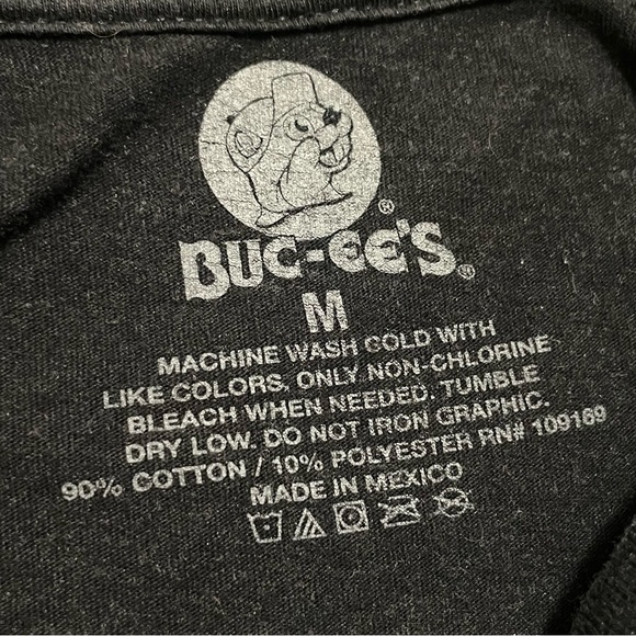 Bucee’s Men’s Black Short Sleeve Crewneck Mascot Graphic Tee Size M - Picture 4 of 4